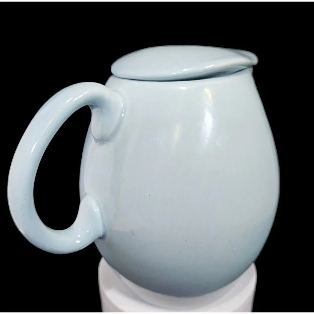 Vintage Russel Wright Iroquois Casual Mid Century Blue China 32oz Pitcher W/ Lid